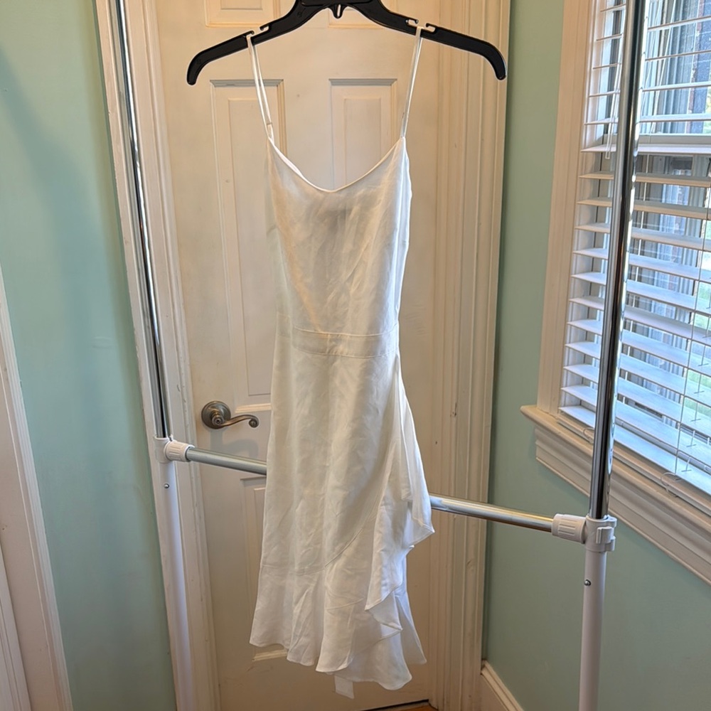Elegant White Spaghetti Strap Dress